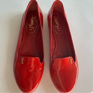 Yves Saint Laurent Glossy Red Footwear